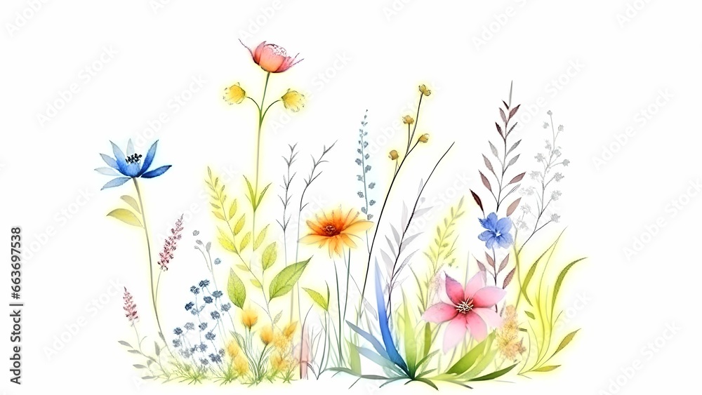 spring flowers in the grass