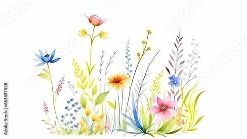 spring flowers in the grass