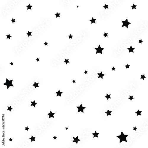 Stars random seamless pattern vector Gray Little Stars Seamless Pattern Monochrome abstract vector texture with scattered stars © Thatsanee Techakaew