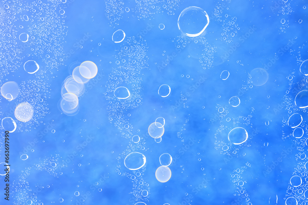 background ocean bubbles blue abstract copy space sea