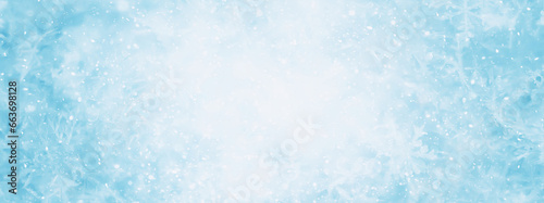 blue snow background abstract blurred photo