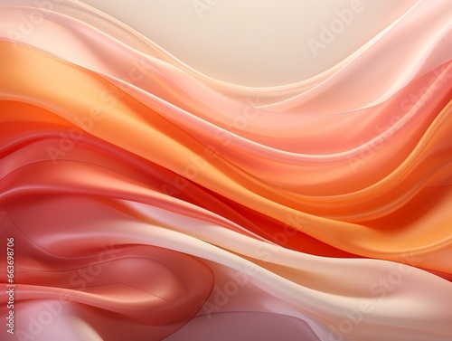 Flowing fabrics abstract orange yellow and pink swirly background generative ai