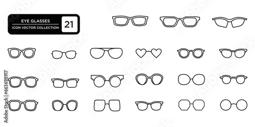 glasses, icon,, which can be easily edited and resized, modern vector graphic logo template.