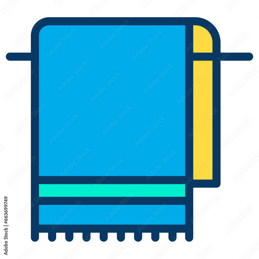 Lineal color Towel icon