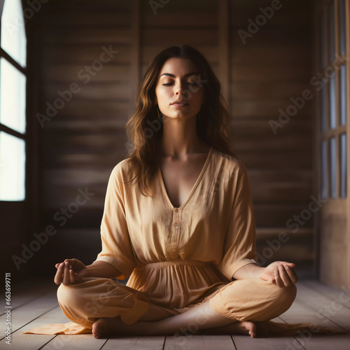 Free Download person meditating, Generative AI, Generativ, KI - GFXLoad