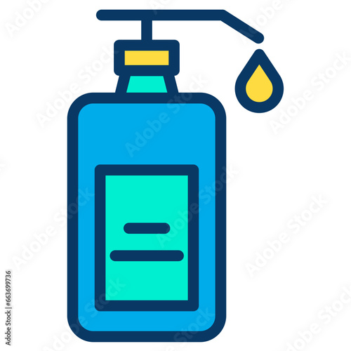 Lineal color Dish wash soap bottle icon