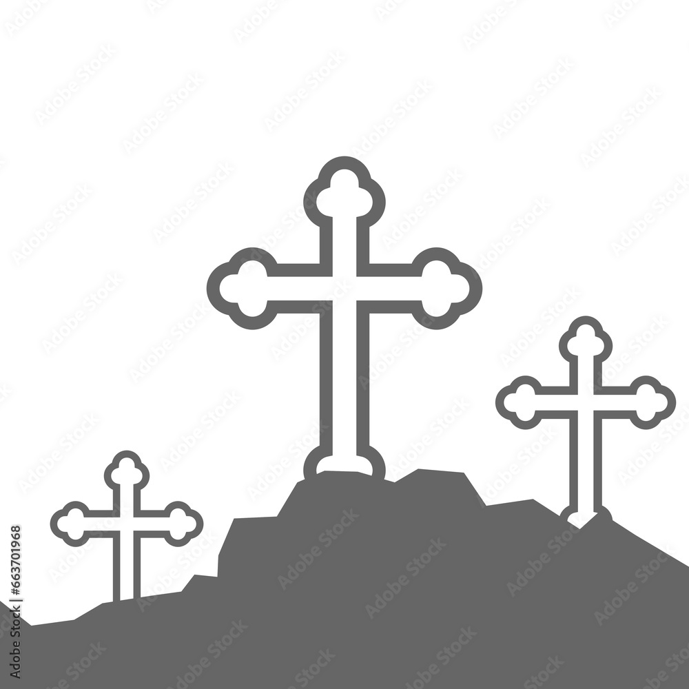 Christianity religious symbol icon isolated on transparent background