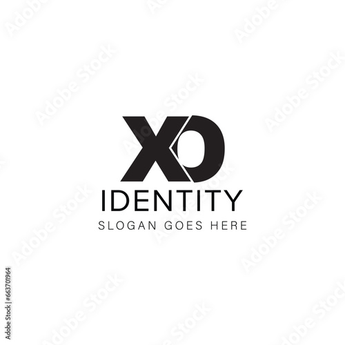 XO letter logo creative design with vector graphic XO simple and modern logo