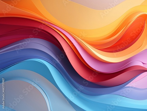 Flowing fabrics abstract orange purple and blue circle spiral background generative ai