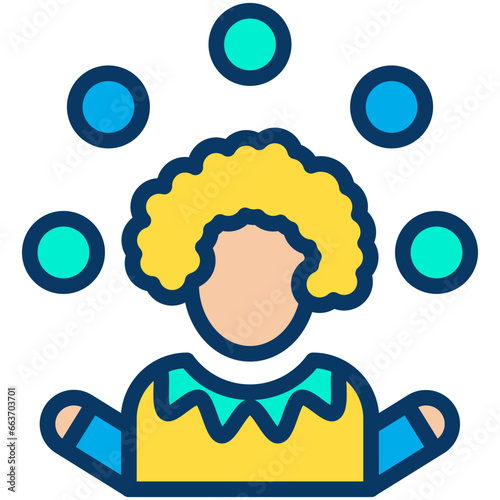 Lineal color Juggler icon