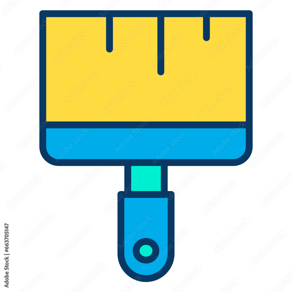 Lineal color tooth Brush icon