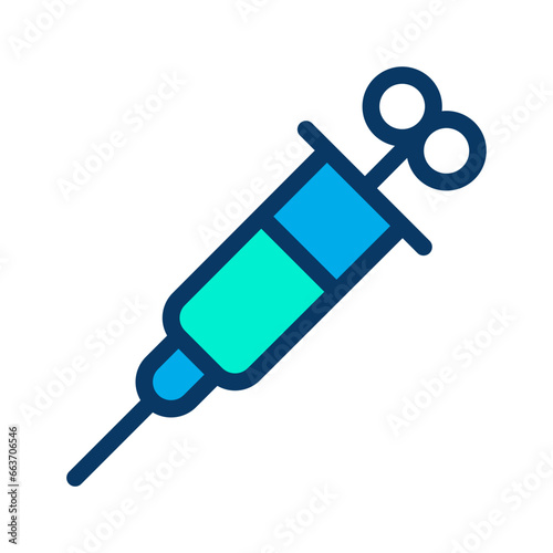 Lineal color syringe icon