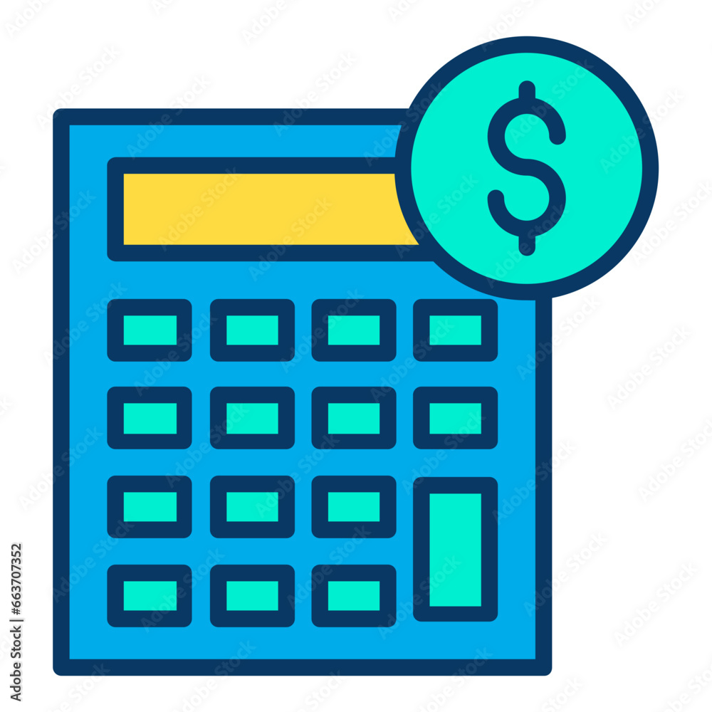 Lineal color Finance Calculation icon Lineal color Finance Calculation icon
