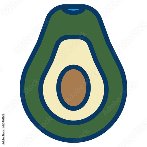 Lineal color Avocado icon