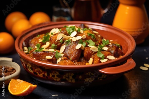 Savor the Exotic Flavors of Moroccan Lamb Tagine with Apricots and Almonds - A Culinary Journey to North African Delights.