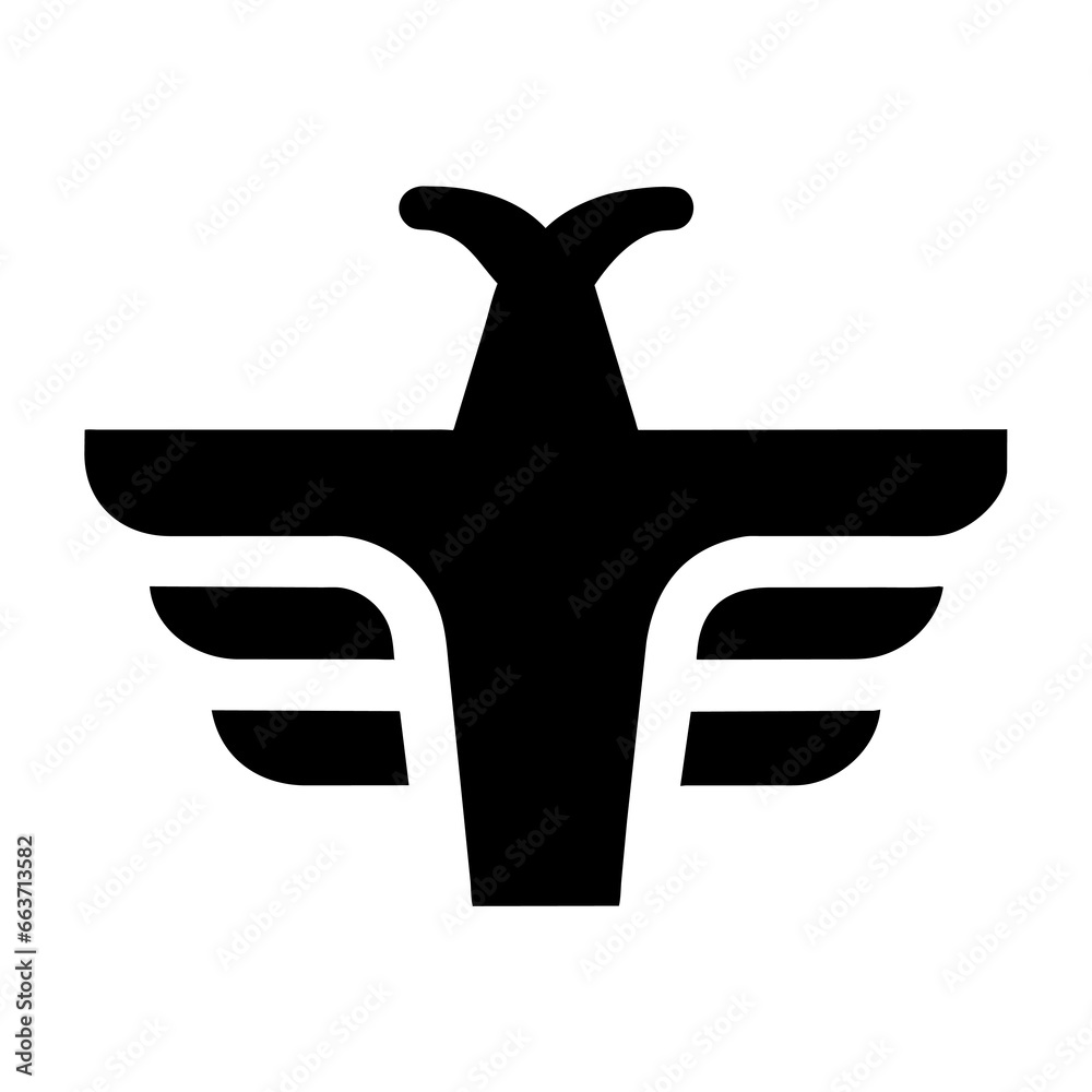 airplane with bee shape logo icon airplane with bee shape logo icon