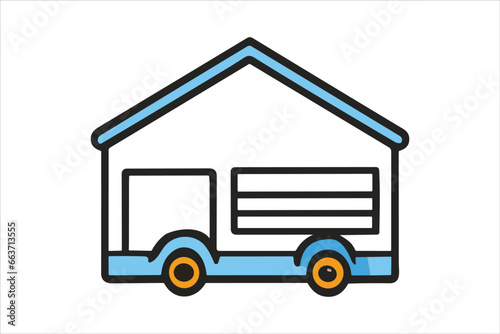 Warehouse Shipment Icon, Symbol Vector