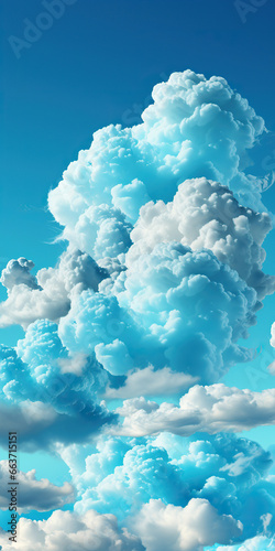 Majestic Cumulus Cloud Dominating the Blue Sky,clouds in the sky,white clouds in sky