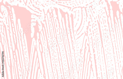 Grunge texture. Distress pink rough trace. Fair ba