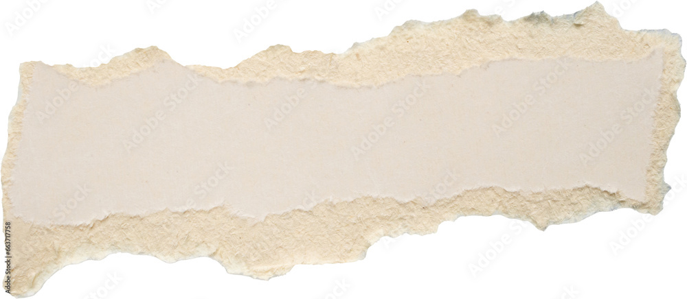 piece of white paper tear isolated on white background