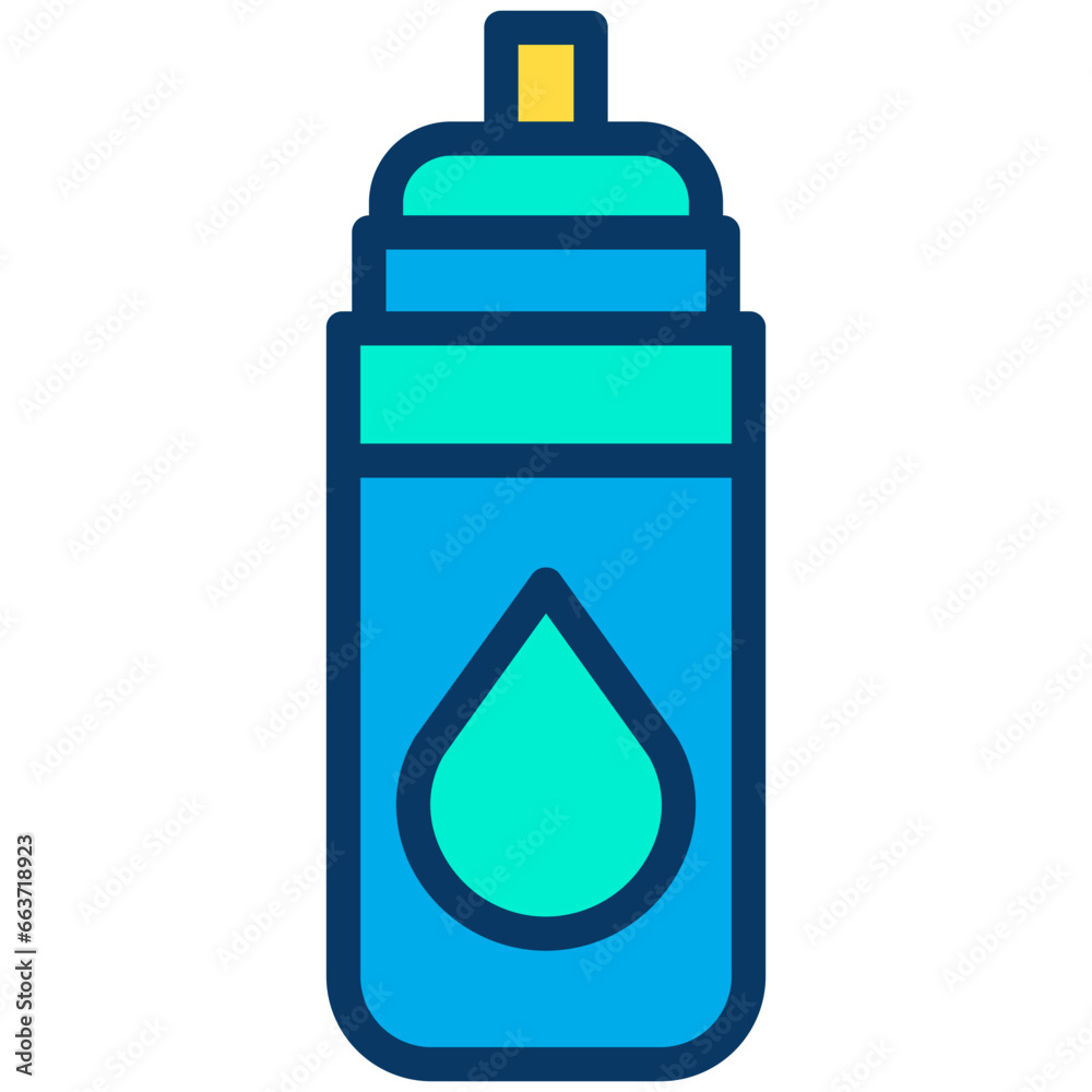 Lineal color Floating Bottle icon Lineal color Floating Bottle icon