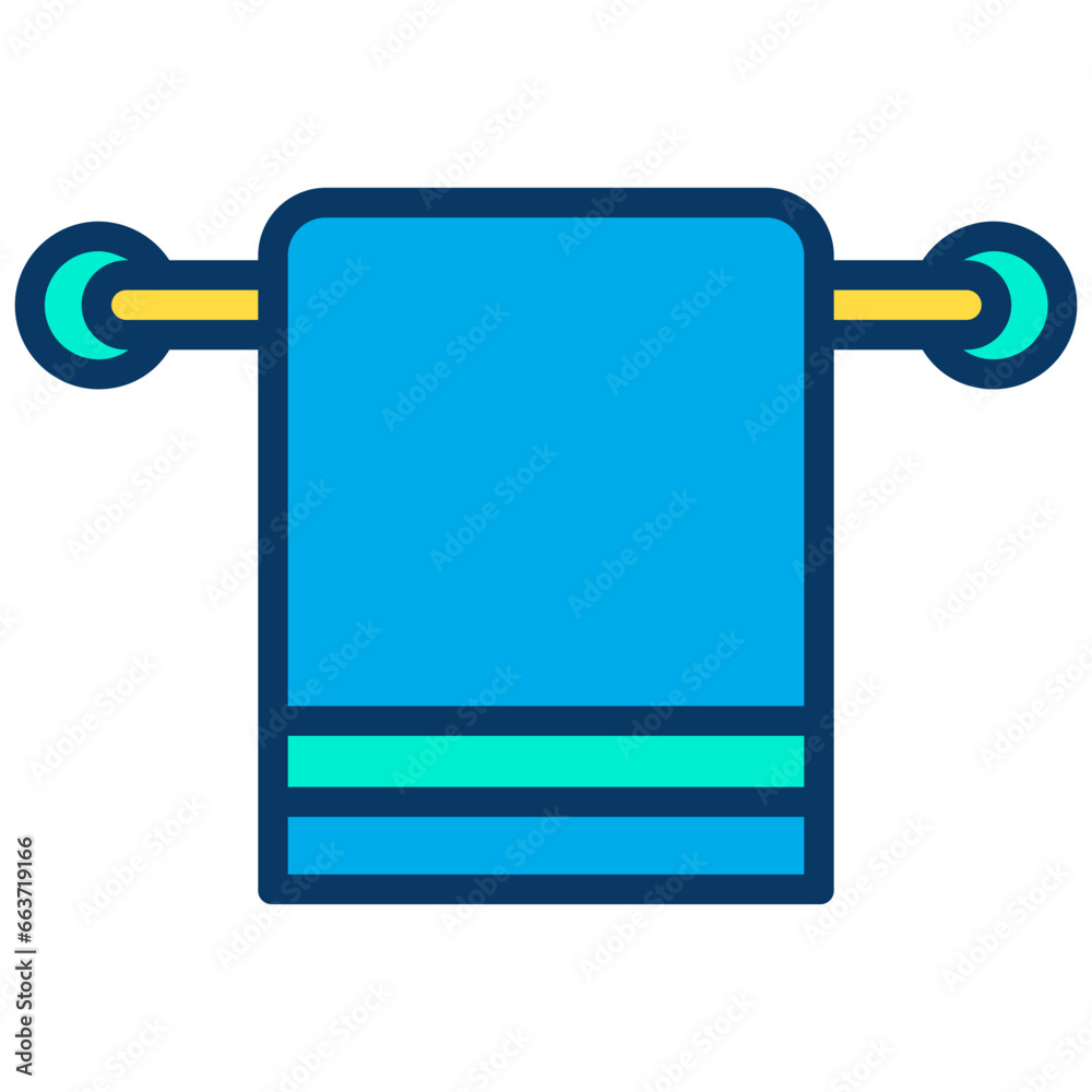 Lineal color Towel icon Lineal color Towel icon