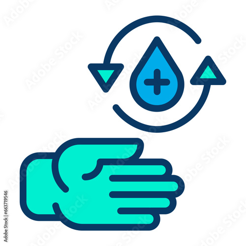 Lineal color Hygiene hand icon