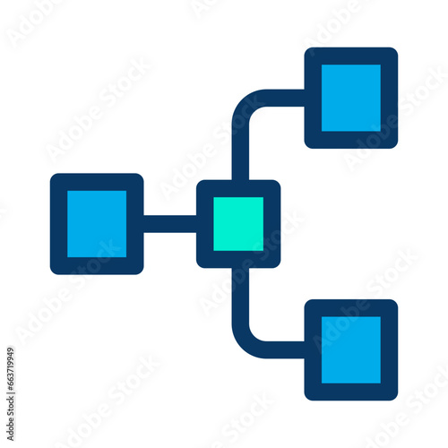 Lineal color Flow hierarchy icon