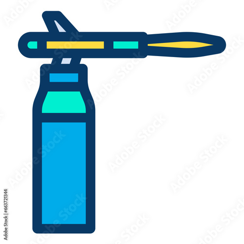 Lineal color Blowtorch icon