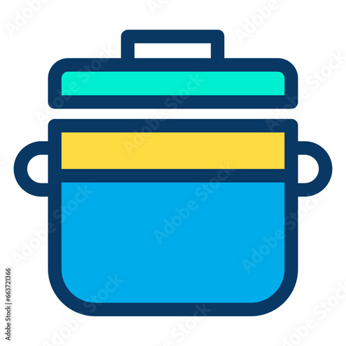 Lineal color Cooker icon