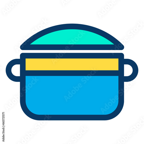 Lineal color Cooker icon