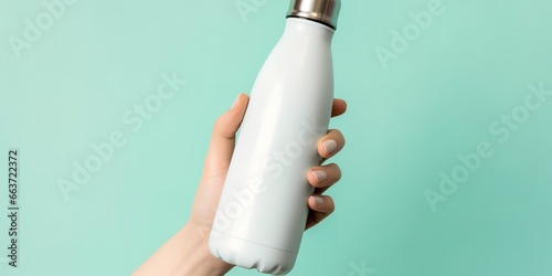 White water bottle without writing or design for mockup purposes suitable for product advertising