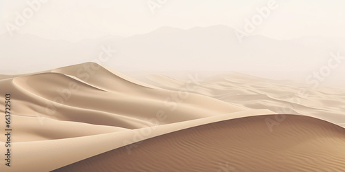 Tranquil desert dunes landscape with sandy waves and endless beauty  perfect for a calming and vast view.