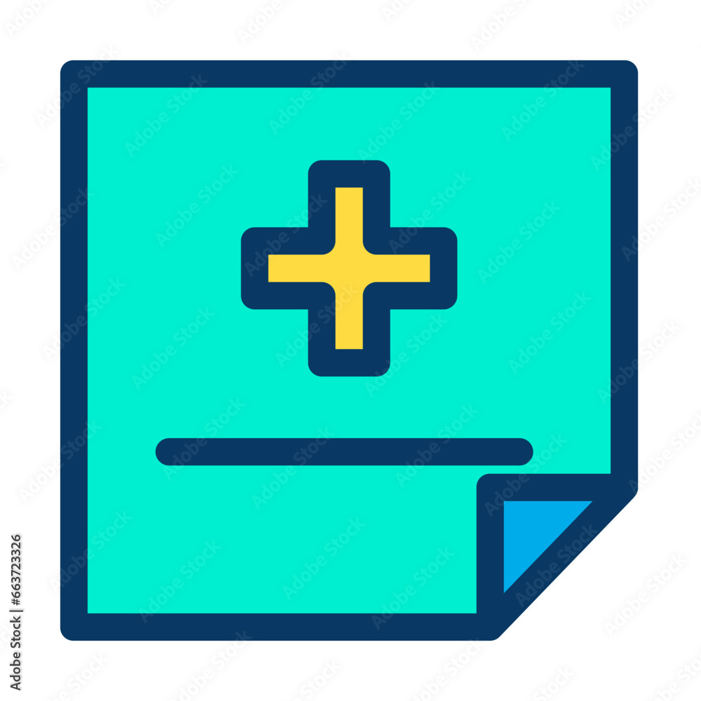 Lineal color Medical Sticky icon Lineal color Medical Sticky icon