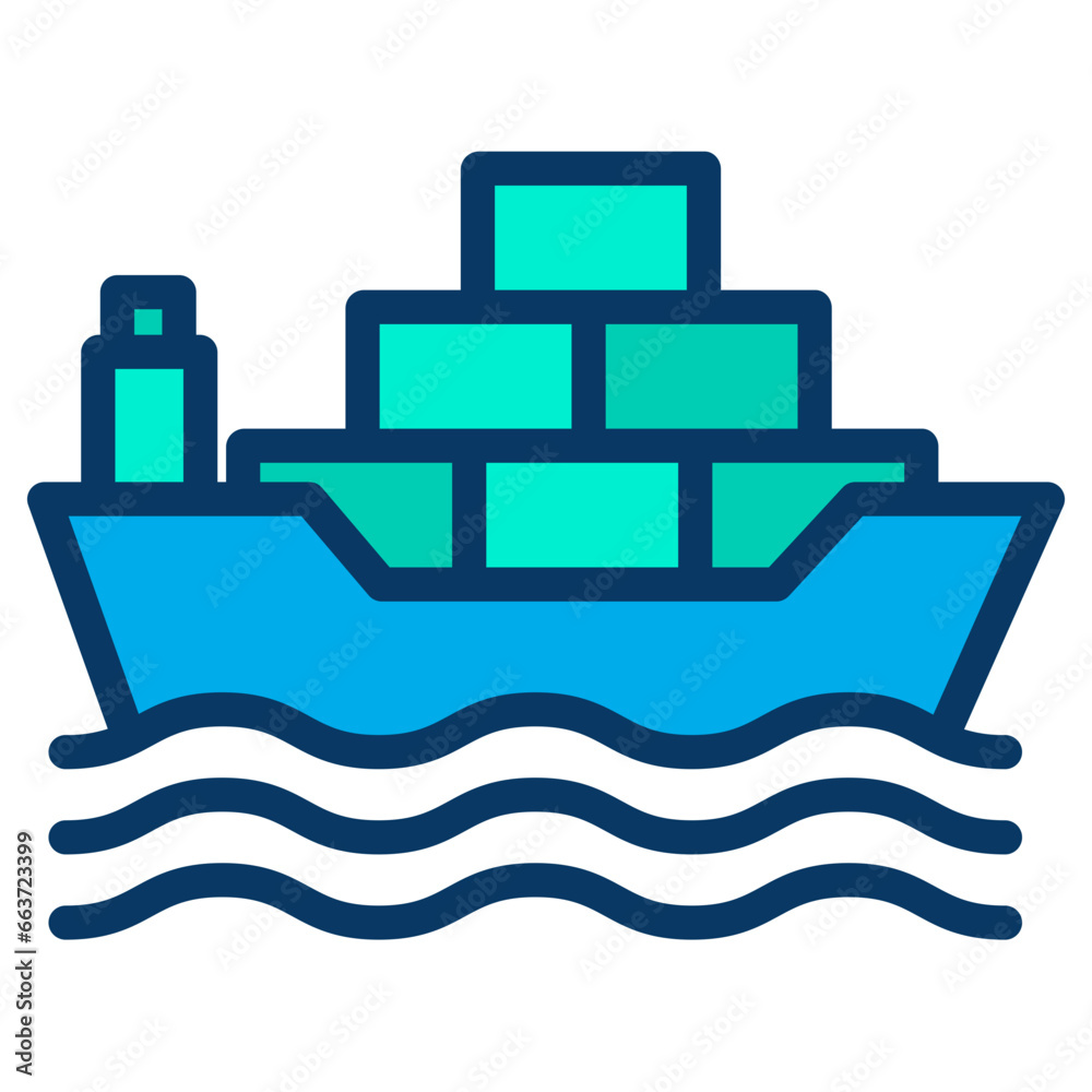 Lineal color Ship icon