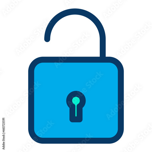 Lineal color Human mind Unlock icon