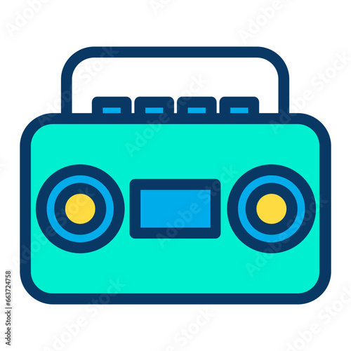 Lineal color Boombox icon