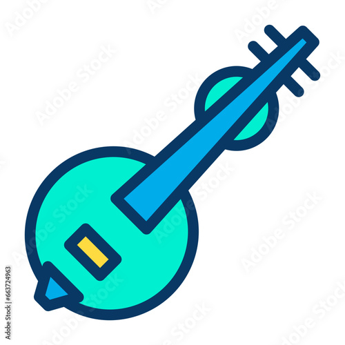 Lineal color Veena icon