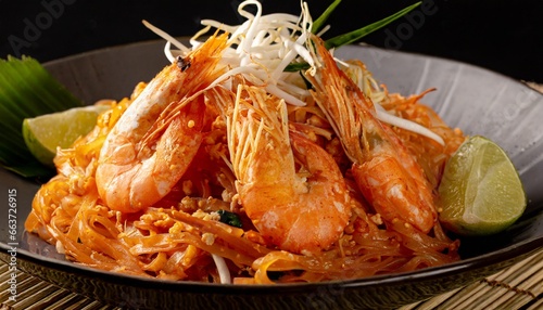 delicious pad Thai shrimp