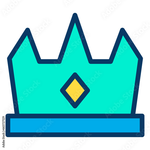 Lineal color king crown icon