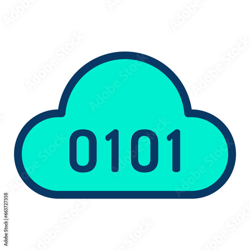 Lineal color Cloud Code icon