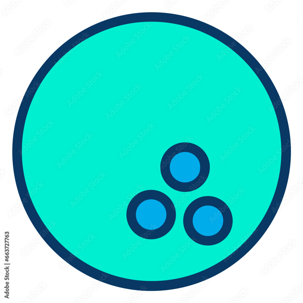 Naklejka premium Lineal color Bowling icon