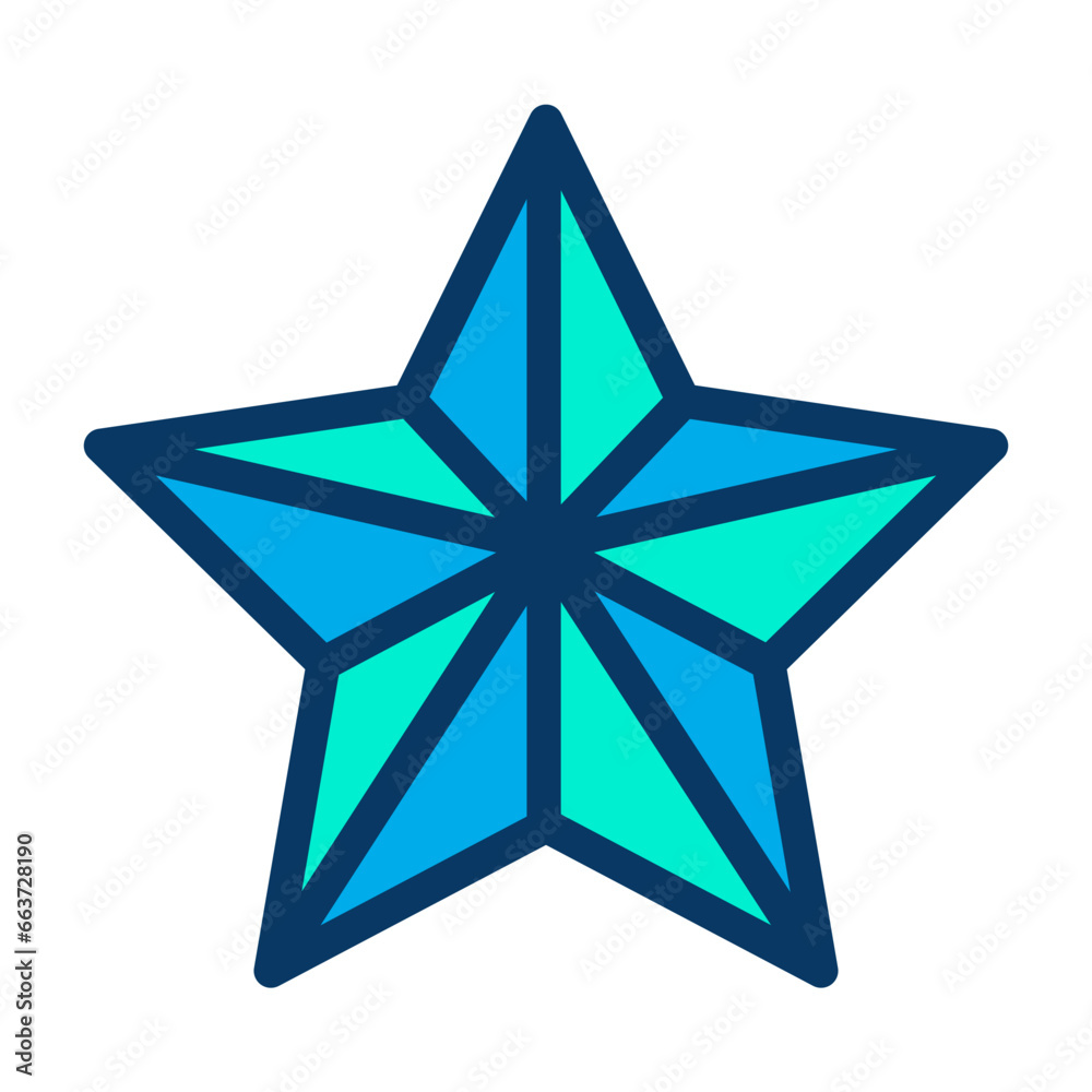 Obraz premium Lineal color Star icon