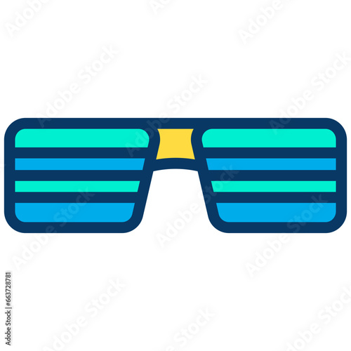 Lineal color Dollar eyeglass icon