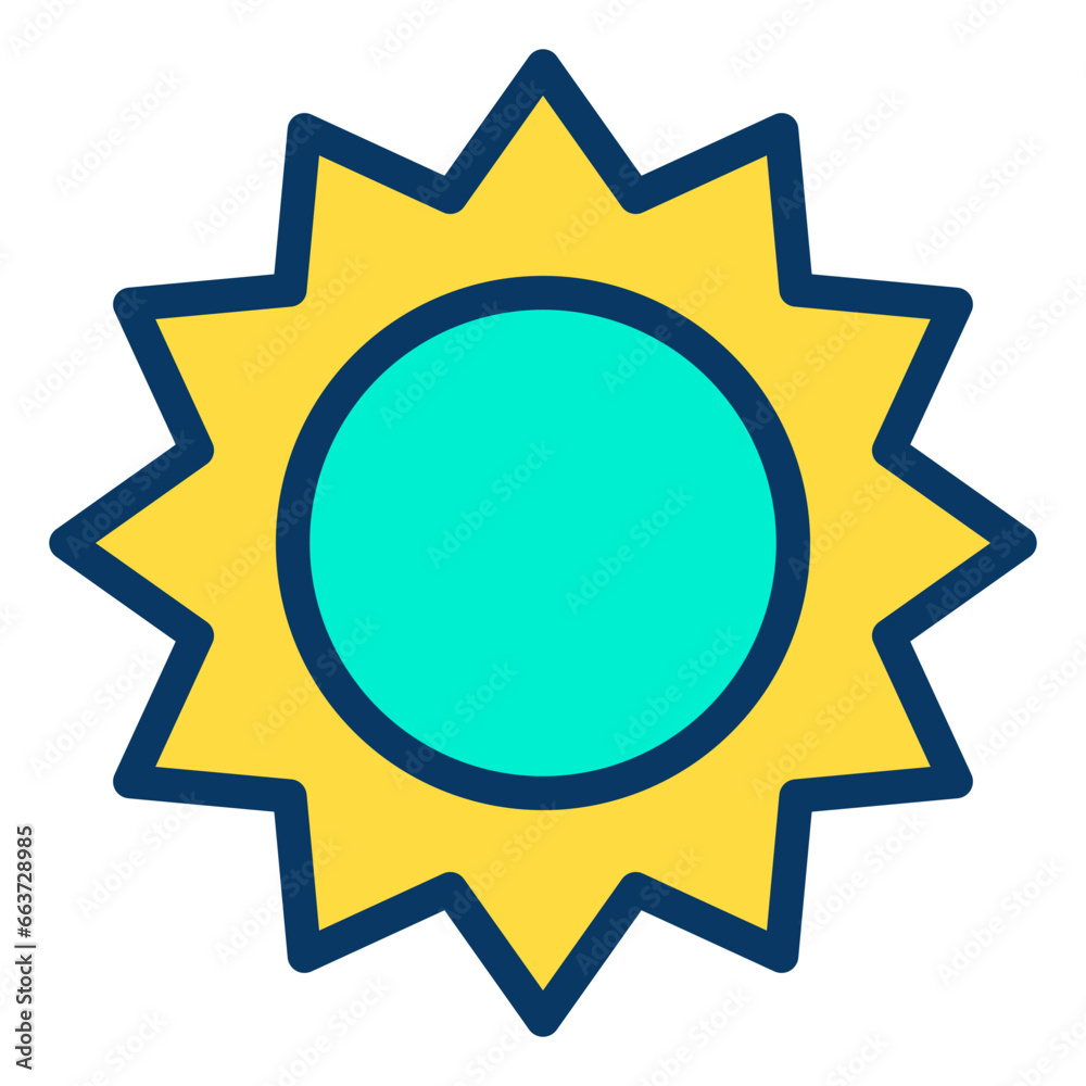 Lineal color Sun icon Lineal color Sun icon