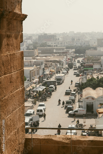 View of a busy street in North Africa