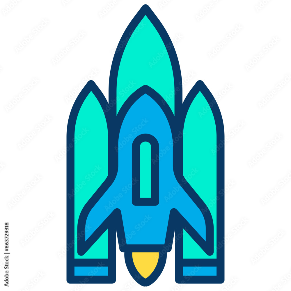 Lineal color Rocket icon Lineal color Rocket icon