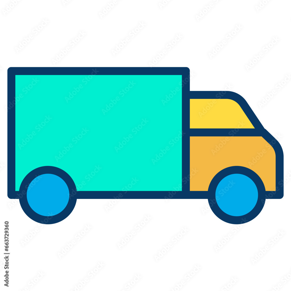 Lineal color Truck icon Lineal color Truck icon