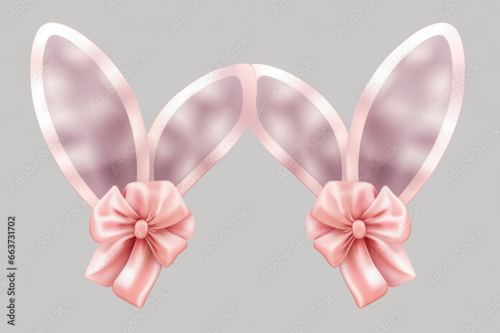Vector realistic isolated bunny ears for template. Easter and spring concept. Celebrating easter. Vector realistic isolated bunny ears for template. Easter and spring concept. Celebrating easter.