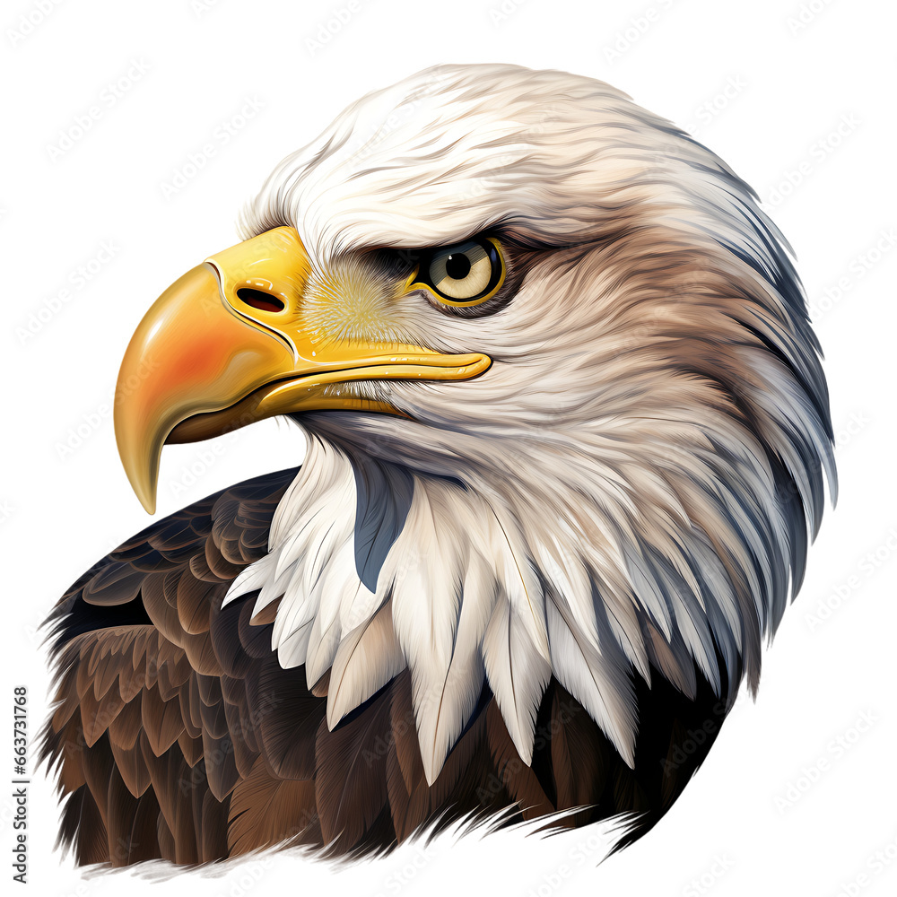 Obraz premium Bald Eagle isolated on transparent background